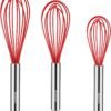 Stainless Steel Whisk Set 8" 10" 12" Kitchen Whisk Balloon Whisk Kitchen Wisk Wire Whisks for Cooking, Whisking, Blending, Beating, Stirring-3 Pack??